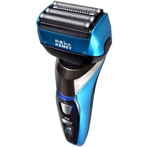 4 Blade Professionele Waterdichte Scheerapparaat Oplaadbare Elektrische Scheerapparaat Scheerapparaat Voor Mannen Baard Trimmer Scheren Machine Lcd Display