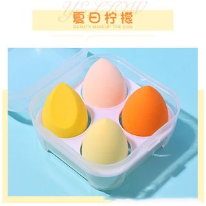 4pcs Makeup Sponge Powder Puff Dry and Wet Combined Beauty Cosmetic Ball Foundation Powder Puff Bevel Cut Make Up Sponge Tools