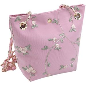 Vrouwen Handtassen Zomer Strand Kant Embroid Emmer Tas Toevallige Reistassen Grote Capaciteit Lady Pu Lederen Messenger Bags