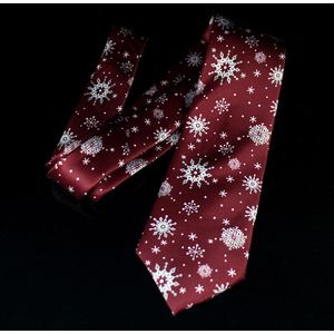 KAMBERFT Kerst Banden voor Mannen 9cm Sneeuwvlok Dier Boom Gedrukt Stropdas en Tie Clip Sets