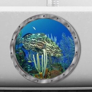 5 stijlen Onderwater Vis Muurstickers Waterdichte Dolfijn Schildpad Sticker Voor Wasmachine Decoratie Voor Badkamer Decals PVC