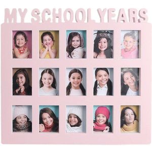 School Jaar Foto Moment Student Aandenken Frame Kinderen Campus 15 Foto Display Collage Frame Kids Geheugen