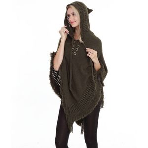 winter mode klok casual vrouw trui schattige kwastje solid trui vrouwelijke gebreide trui