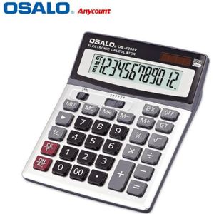 1200V Solarcalculator Abs Plastic 12-Bit Display Groot Scherm Elektronische Multifunctionele Student Functie Rekenmachines