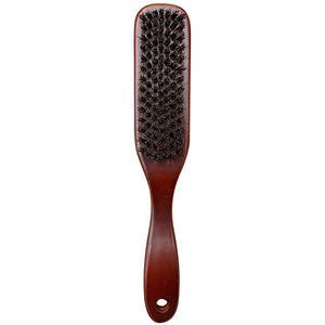 Professionele Haar Borstel Kam Houten Handvat Hard Varkenshaar Kammen Voor Mannen Vrouwen Kappers Hair Styling Baard Kam Borstel