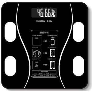 Badkamer Elektronische Weegschaal Digit Weegschaal Smart Bluetooth Schaal Lcd Display Precisie Schaal Draagbare Lichaamsvet Floor Weegschalen