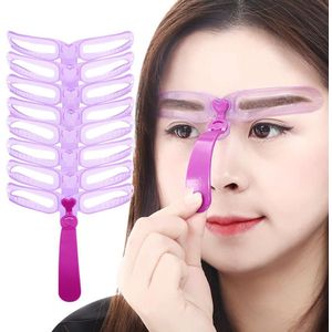 8 Pairs Wenkbrauw Grooming Stencil Kit Wenkbrauw Template Helper Makeup Tools Accessoires Makkelijk Te Gebruiken