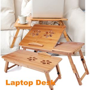 Draagbare Verstelbare Computer Stand Laptop Bureau Notebook Bureau Laptop Tafel Voor Bed Slaapbank Lade Picknicktafel Studeren Tafel