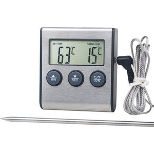 Draadloze externe digitale koken voedsel vlees thermometer met dubbele probe for rokersgrill BBQ Thermometer