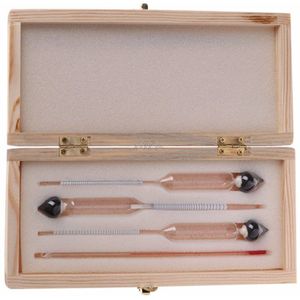 3 Pcs 0-100% Hydrometer Alcoholmeter Tester Set Alcohol Concentratie Meter + Thermometer Concentratie Meter Gereedschappen T14