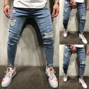 Mannen Skinny Jeans Verzwakte Jeans Rip Jeans Slim Fit Broek Denim Broek Casual Broek Bike Jeans Mannen Broek Mannen Jeans lange Broek