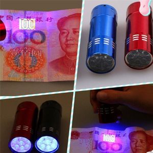 Mini Aluminium Uv Ultravlolet Led Zaklamp Zwart Licht Zaklamp Lam