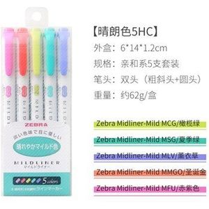 Japan Zebra Milde Liner Double Headed Fluorescerende Pen Markeerstift Marker Pen Schoolbenodigdheden Briefpapier