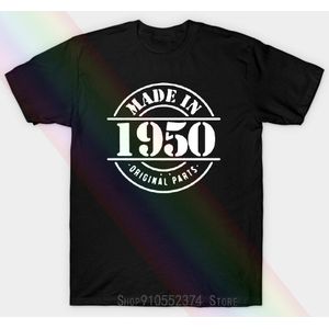 Grappige Slogan Unisex T-shirt Mannen Gemaakt In 1950 Oneck Kerst Unisex T-shirt