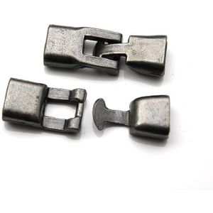 10 Set/partij Armband Connectors Sieraden Bevindingen End Sluiting Haak Voor 4.5*10 Mm Platte Lederen Koord Diy Armbanden Sieraden maken Z454