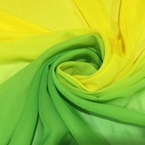100D Sheer Tissue Chifon Materiaal 2 Tone Chiffon Gradiënt Tissu Vloeiende Avondjurk Stof Voor Kostuum Stof