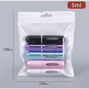 5Ml Parfum Fles Draagbare Geur Doseren Fles Bodem Druk Vul Travel Hervulbare Fles 1 Pakket