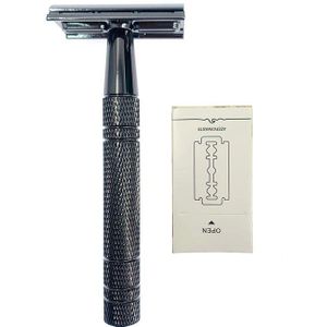 Rose Gold Scheermes Klassieke Dubbele Rand Scheermes Voor Mens Scheren &amp; Womens Ontharing Met Scheren Blades Manual Scheerapparaat