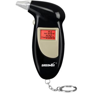 Greenwon Draagbare Digitale Sleutelhanger Alcohol Tester Of Breathalyzers Alcoholmeters Met Rode Backlight