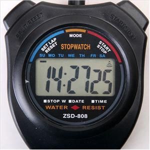 1Pc Black Sport Stopwatch Professionele Handheld Digitale Lcd Sport Stopwatch Chronograaf Counter Timer Met Riem