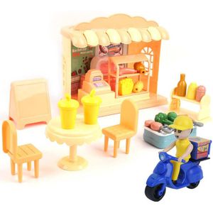 Kinderen Fantasiespel Speelgoed Zeer Simulatie Barbecue Hamburger Winkel Met Licht Voor Kinderen Kids