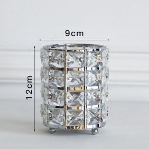 Prachtige Glitter Crystal Metal Nail Pennenhouder Make Borstel Organizer Briefpapier Container Houder Opbergdoos Container