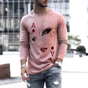 2020Fashion Mens Slim Fit Met Lange Mouwen T-shirts Stijlvolle Luxe Mannen O Hals Katoenen T-shirt Tops Tee Plus Size