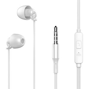 Slapen Oortelefoon Hifi Zachte Siliconen Headset In-Ear Mobiele Telefoon Oortelefoon Met Microfoon Noise Cancelling Oortelefoon Voor Xiaomi Huawei