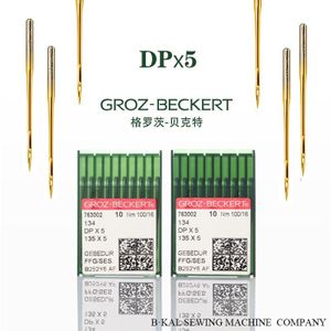 100 Pcs Groz Beckert DPX5 Titanium Goud Dubbele Naald Naaimachine Naalden Knop Gat Machine Naald Knopen Machine Naalden