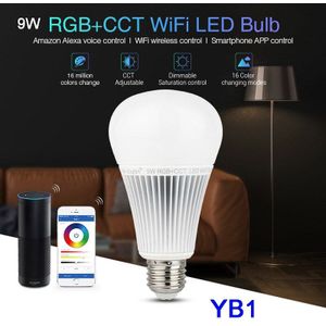 YB1 Milight Wifi 9W Rgb + Cct Led Lamp Dimbaar 2.4G Draadloze Led Lamp 2700K-6500K 2 In 1 Smart Led Licht AC100V-240V