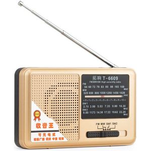 Fm/Mw/Sw Radio Mini Draagbare Full Band Ontvanger Met 3.5Mm Koptelefoonaansluiting Telescopische Antenne High Fidelity full Range Speaker