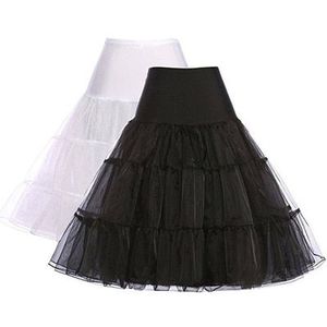 Zwart Wit Rood Koningsblauw Organza Petticoats voor Trouwjurk Crinoline Onderrok Vrouwen