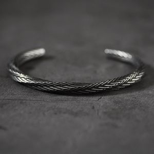 Nordic Viking Patroon Bangle Armbanden Armbanden Voor Mannen Pulseras Hombre Titanium Stalen Armband Sieraden SS-161