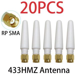 Grandwisdom 20Pcs 433Mhz Antenne 3dbi Sma Mannelijke Lora Antene Pbx Iot Module Lorawan Signaal Ontvanger Antena High Gain