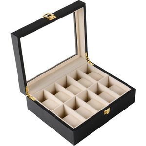 2-12 Slots Houten Horloge Opbergdoos Polshorloge Mannen Opbergdoos Klok/Horloge Vitrine Handige Horloge sieraden Organisator