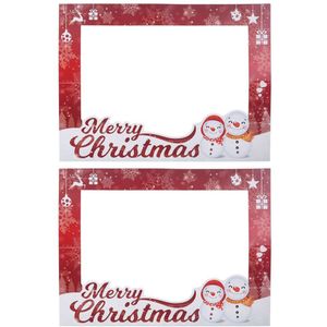 Kerst Fotolijst Prop Selfie Fotoshoot Frame Xmas Banner Photo Booth Decoratie