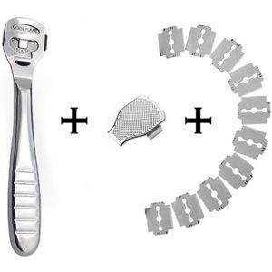 Rvs Voet Bestand Scheerapparaat Cuticle Cutter Remover Rasp Wrijving Netto Pedicure Bestand Voet Eelt Met Blade Foot Care Tool