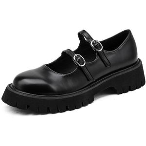 2021New Shoeautumn Mode Mary Janes Casual Japanse Lolita Stijl Studenten Enkele Schoenen 4Cm Hoge Hak Vrouwen Schoenen