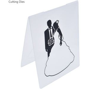 1Pcs Wedding Plastic Template Embossing Map Voor Scrapbooking Fotoalbum Papier Card Making Ambachten Diy Bruiloft Decoratie