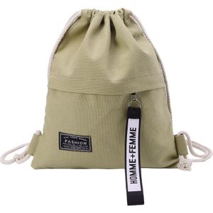 Ins Grote Capaciteit Pouch Canvas Schooltas Sport Gym Tasje Cinch Sack Canvas Storage Pack Rugzak Rugzak