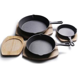 Gietijzer Non-stick 14-20Cm Koekenpan Koekenpan Heavy Duty Voor Gas Inductie Fornuis Ei Pannenkoek pot Keuken & Dining Gereedschap Kookgerei