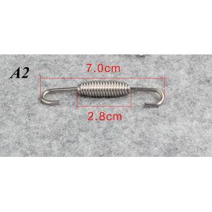 2 Stuks Universele Motorfiets Uitlaatsysteem Springs Volledig Draaibaar Rvs Springs Haken