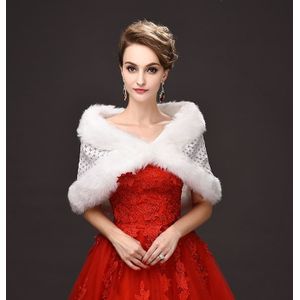 Elegante Winter Bruids Wraps Faux Fur Bruiloft Holle Mantels Bolero Winter Wraps Coat Bridal Jacket EE7712