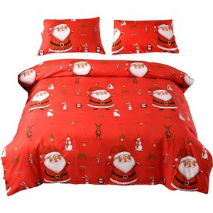 Kerst Bed Dekbedovertrek Set Kerstman Patroon Kussensloop Dekbedovertrek Kerst Decoraties Voor Huis housse de couette