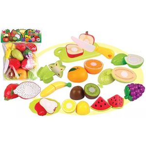 Kinderen Spelen Huis Vroege Jeugd Educatief Keukengerei Speelgoed Gesimuleerde Groenten Fruit Knippen Tas