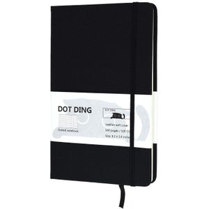 A5 Gestippelde Notebook 100 Gsm A5 Journal Doek Hard Cover, 160 Pagina 'S, ivoor Wit Papier Hand-Made Planner Agenda