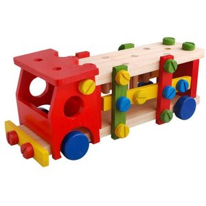 Jongens Speelgoed Houten Educatief Speelgoed Multifunctionele Verwijderbare Auto Monteren Moer Schroeven Puzzel Kinderen Demonteren Verwisselbare Auto