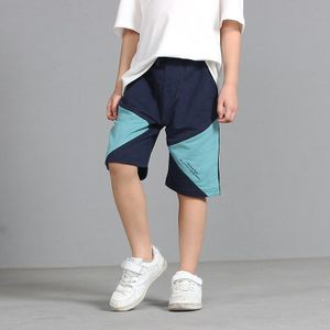 Kids Jongens Zomer Shorts School Kinderen Gebreide Losse Splicing Leisure Korte Broek Voor Tiener Grote Jongens 120-160 Dwq736