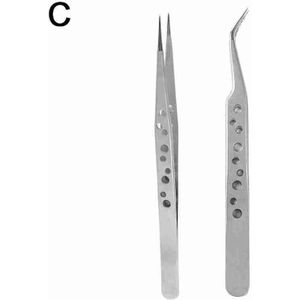 Wimpers Pincet Staal Superhard Pincet Hoge Precisie Anti-Statische Pincet Voor Wimper Extensions Q2H4