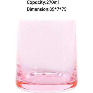 Loodvrij Glas Mokken Rainbow Amber Grijs Roze Kleur Transparant Sap Cocktail Drank Wijn Glazen Voor Vrienden